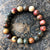 Desert Jasper, Polychrome Stone Bead Mala Bracelet, 10mm