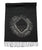 Old Tiger Stadium Blueprint Scarf, Ivory-Cream on Black Linen-Weave Pashmina, by Cyberoptix
