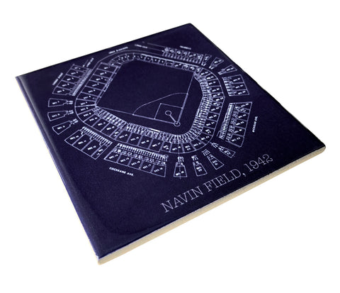 Old Tiger Stadium Seating Chart Drink Coaster, Well Done Goods