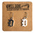 Old English D, Detroit Dangle Earrings - silver