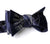 Old Tiger Stadium Blueprint Bow Tie, Ivory-Cream on Navy Tie, Well Done Goods