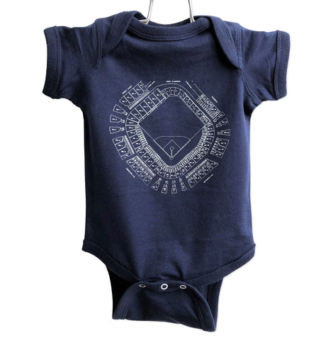 Old Tiger Stadium, Navin Field Blueprint Baby Snapsuit, Well Done Goods
