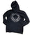 Old Tiger Stadium Blueprint Sweatshirt. Women's Fitted Navy Zip Hoodie, Navin Field