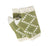 Olive Argyle Fingerless Gloves, Diamond Print Women's Gloves