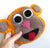 Cute Orange Monkey Face Wool Felt Zipper Pouch - Fair Trade Craft from Nepal