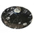 Hand Carved Fossil Dish, Smudging Bowl: Orthoceras & Ammonite Black Marble Plate, oval