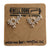 Tiny Matte Oxytocin Molecule Earrings, Brushed Silver