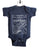 Packard Plant Engineering Blueprint White on Navy Baby Snapsuit, Well Done Goods