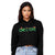 Peak Detroit, LED Audio Level Meter Women's Cropped Pullover Hoodie