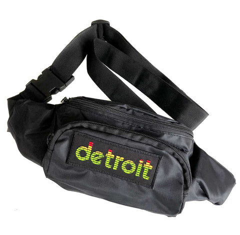 Peak Detroit, Black Crossbody Fanny Pack