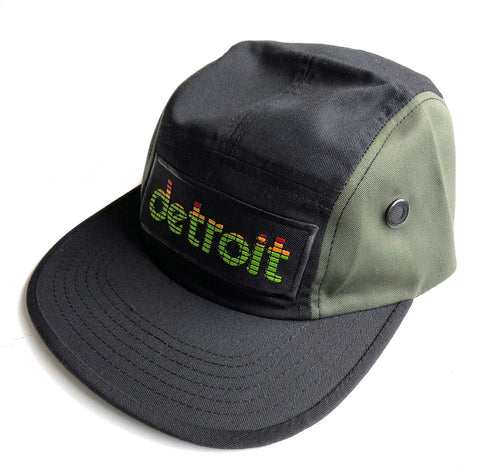Peak Detroit Military Cap, 5-Panel LED Audio Level Meter Camp Hat
