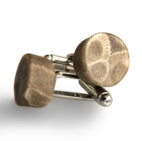 Petoskey Stone Cufflinks, Cyberoptix