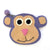 Purple Monkey Face Wool Felt Zipper Pouch - Fair Trade Craft from Nepal