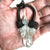 Clear Quartz Crystal Cluster Electroformed Pendant, Oxidized Black