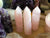 Polished Rose Quartz Towers, Medium