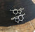 Serotonin Molecule Post Earrings, Ear Climbers