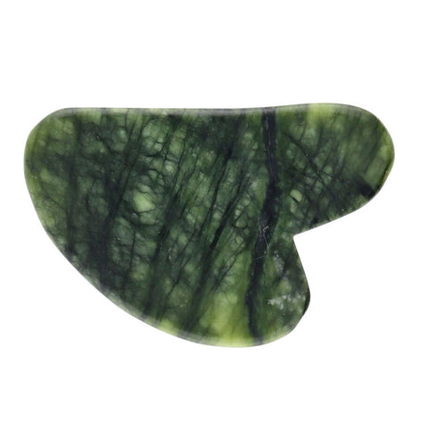 Serpentine / "Jade" Gua Sha Stone Facial Massager