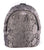 Snakeskin Print Mini Backpack, Silky Fuzzy Faux Fur