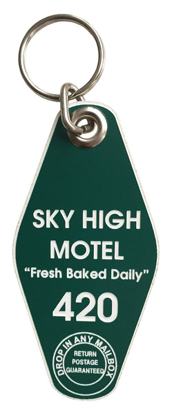 Sky High Motel Room 420 Motel Style Keychain by Well Done Goods
