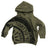Manhole Cover Hoodie, Toddler Size. Spirit of Detroit Kid's Pullover Sweatshirt, Military Green
