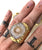 Quartz Stalactite Adjustable Stone Rings, Hammered Silver or Gold