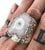 Quartz Stalactite Adjustable Stone Rings, Hammered Silver or Gold