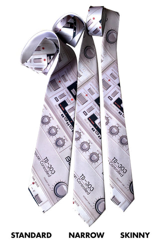 303 Drum Machine Neckties, Full Color Print, Well Done Goods