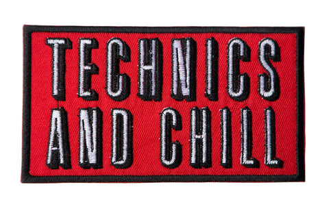 Technics and Chill Iron-on Embroidered Patch, Well Done Goods