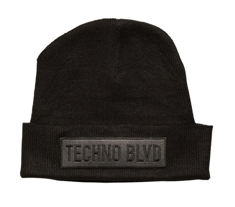Techno Blvd Black Beanie Cap, Well Done Goods
