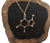 Theobromine Molecule, Chocolate Lover Pendant Necklace. Gold. Well Done Goods