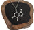 Theobromine Molecule, Chocolate Lover Pendant Necklace. Silver. Well Done Goods