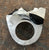 Black Tourmalinated Clear Quartz Carved Stone Chunky Rings
