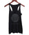 Transmat Logo. Women's Raw Edge Black Tank Top, Transmat Records, Well Done Goods