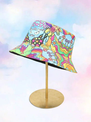 Trippy Space Explorer Mushroom Bucket Hat