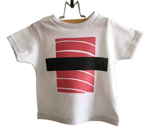 Tuna Sushi Toddler T-Shirt, Maguro Nigiri Print. By Well Done Goods