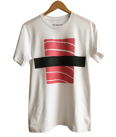 Tuna Sushi Print T-Shirt, Maguro Nigiri. Well Done Goods by Cyberoptix