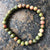 Unakite Jasper Stone Bead Mala Bracelet, 6mm