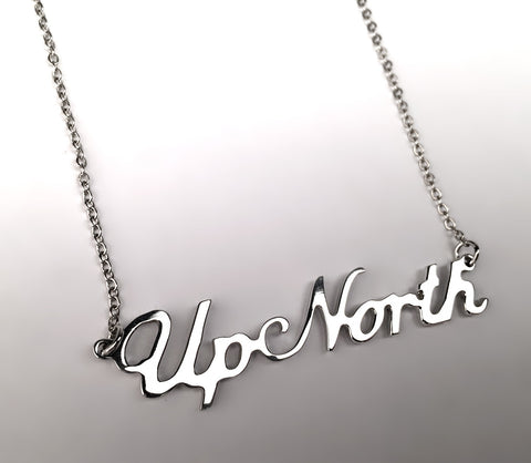 Up North Necklace, Michigan Script Pendant