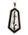 Hexagonal Sterling Silver Dendritic Agate Intarsia Pendant