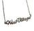 West Village Silver Script Necklace, Detroit Neighborhood Pendant, Well Done Goods