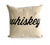 Whiskey Throw Pillow, Script Silkscreen Print. Well Done Goods by Cyberoptix