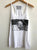 White Detroit City Flag Women's Racerback Tank Top. 1940s Vintage Flag