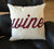 Wine Throw Pillow, Script Print