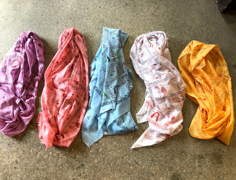 Yoga Pose Scarves. 100% Cotton, Large Meditation Shawls