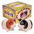 Two porcelain guinea pig salt and pepper shakers in front of their packaging.