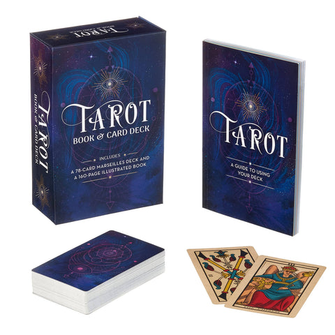 Tarot Book And Card Deck Set - 78 Card Marseilles Deck & Guide