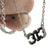 Stainless steel 313 Block Script Necklace, Detroit Area Code