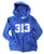 313 Toddler or Youth Hoodie, Heather Blue Kids Pullover Hooded Sweatshirt