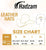 Hadzam Leather Hats size chart graphic showing measurements for S, M, L, and XL hat sizes with a small hat outline and head measurement illustration.