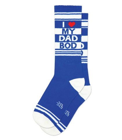 I ❤️ My Dad Bod Socks, by Gumball Poodle. Made in USA!